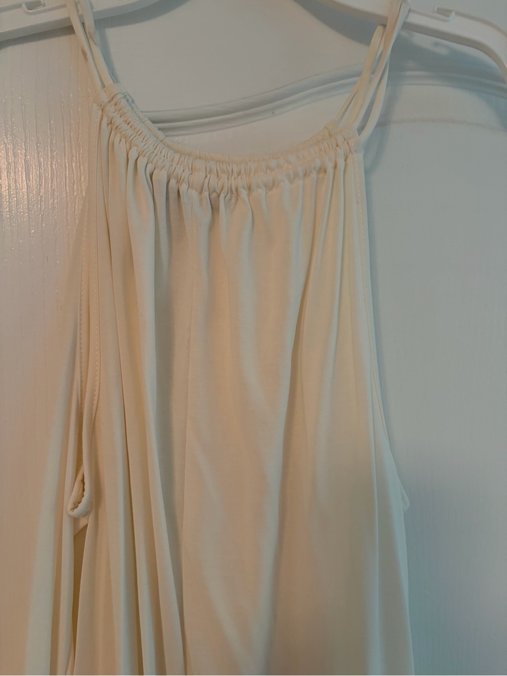 Women's whitSmocked Halter Tank Top